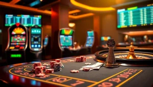 Experience the luxury of MK8 online gambling with vibrant cards and chips on a casino table.