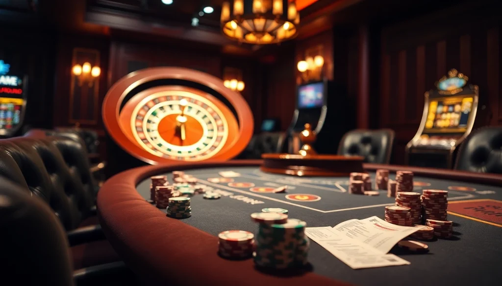 Experience the thrill of chơi game mmoo at a vibrant casino table with excited players.