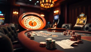 Experience the thrill of chơi game mmoo at a vibrant casino table with excited players.