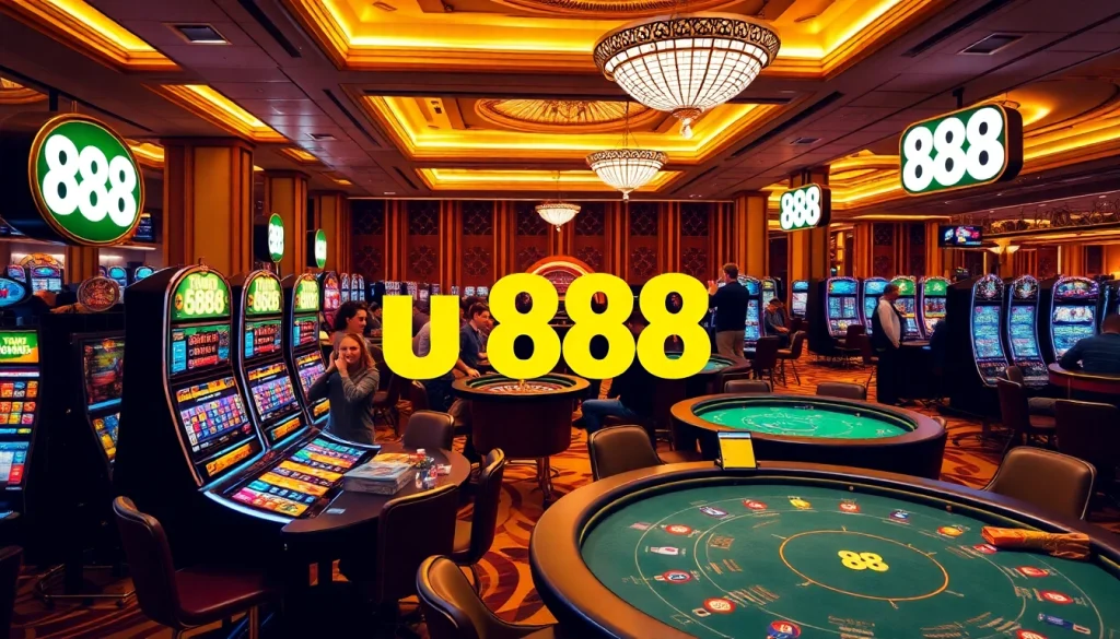 Experience the excitement at u 888 casino with vibrant gaming tables and thrilling players.