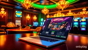 Experience thrilling gaming moments with onicplay's dynamic online casino interface.