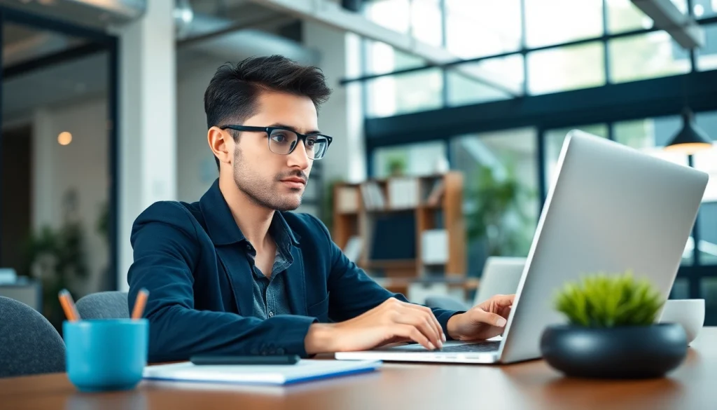 Engaging remote sales closer jobs professional in a modern office setting.