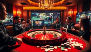 Gamble live on https://vaoluoitv.it.com with an engaging casino scene showcasing roulette excitement.