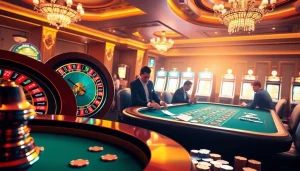 uu88 players engaging at a vibrant casino table with roulette and poker action