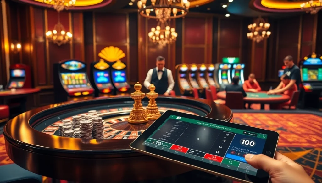 Experience thrilling gameplay at phsky.ltd with vibrant casino tables and engaging slot machines.