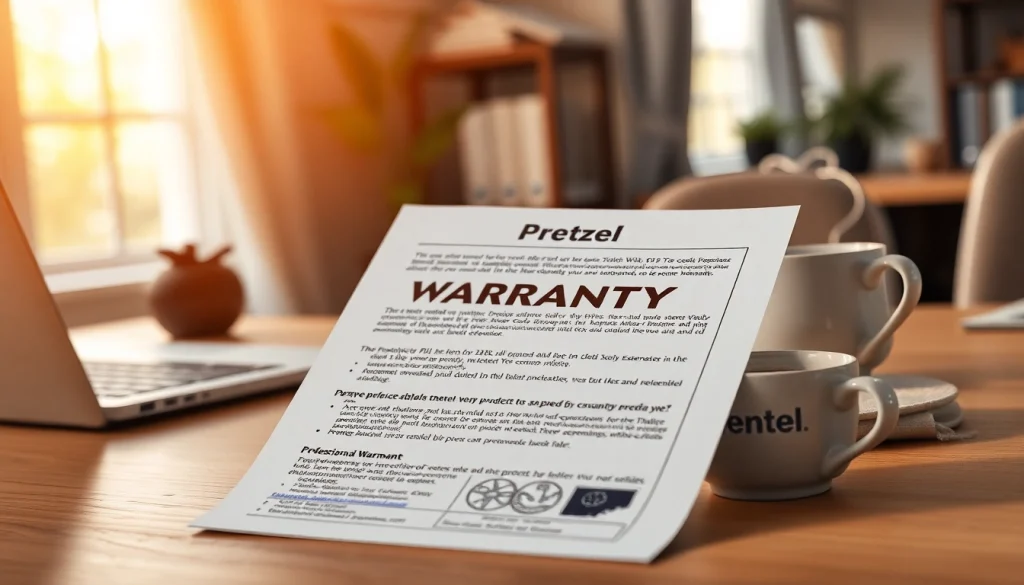 Explore why choose Pretzel warranty with a detailed document on a warm, inviting desk.