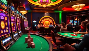 Experience the thrilling atmosphere of gg88 with vibrant slot machines and enthusiastic players.