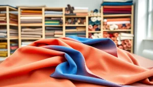 Describing luxurious poplin katoen in vibrant colors and textures from a textile studio.