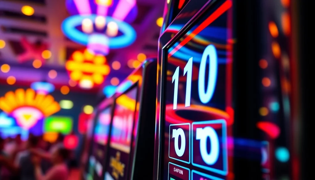 Menang di mesin slot dengan deposit slot deposit 1k yang meriah dan berwarna cerah.