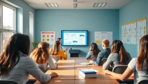 Rijbewijs kopen classroom scene with diverse students learning driving theory.