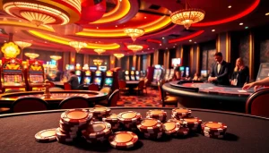 Experience thrilling gameplay at the xx88 casino, featuring lively roulette and blackjack tables.