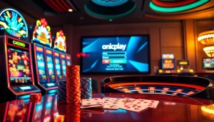 Players engaging with the onicplay slots at a vibrant online casino interface.