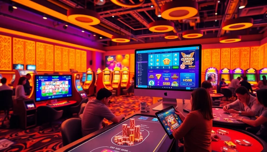 Engaging online casino experience showcasing 58ee with diverse players and modern interface.