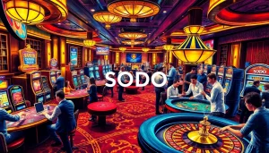 Gamble confidently at SODO Casino with exciting tables, vibrant slot machines, and professional gamblers.