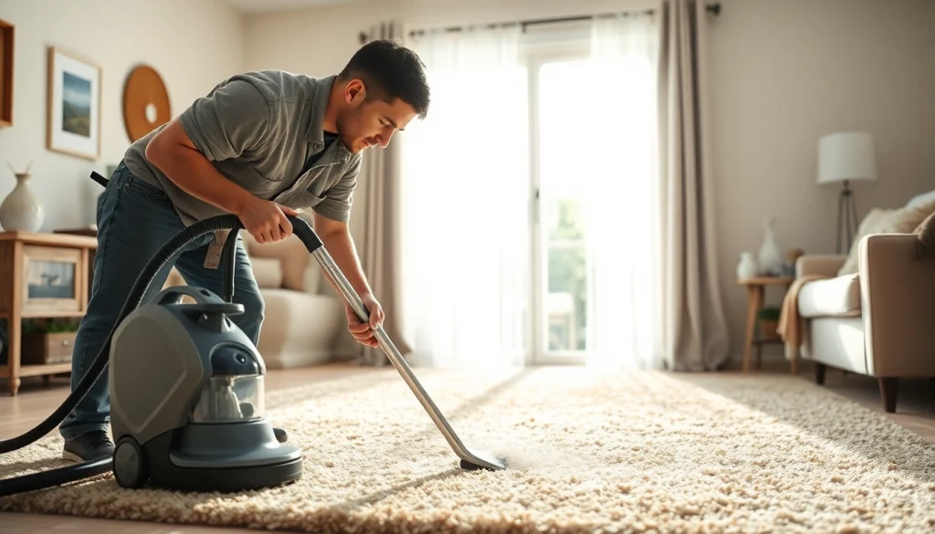 Expert cleaning of carpets in Lincoln, CA by a professional technician using high-end equipment.