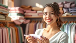 Laat je inspireren door zachte stof voor kleding in een kleurrijke naaiwerkplaats.