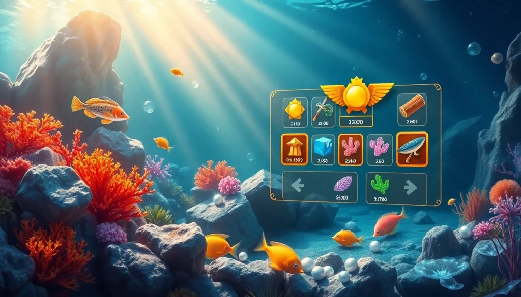 Experience the thrill of bắn cá đổi thưởng with vibrant underwater visuals and exciting game elements.