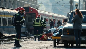 Responders assist victims of the spain train crash, showcasing a heartfelt scene of crisis management.