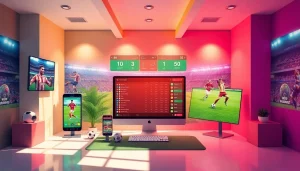 Kèo nhà cái interface displaying live betting odds and scores in a professional setting