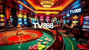 Players winning at a casino table while enjoying the excitement of TV88 promotions.